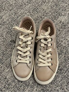 Taos Plim Soul Lux Leather Low-Top Sneakers with Cream Laces